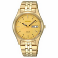 Seiko Men's Gold-Tone Solar Watch w/ Champagne Dial
